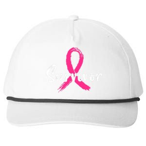 Breast Cancer Survivor Pink Ribbon Breast Cancer Awareness Snapback Five-Panel Rope Hat