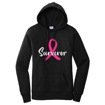 Breast Cancer Survivor Pink Ribbon Breast Cancer Awareness Women's Pullover Hoodie