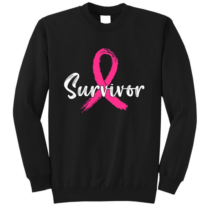 Breast Cancer Survivor Pink Ribbon Breast Cancer Awareness Tall Sweatshirt