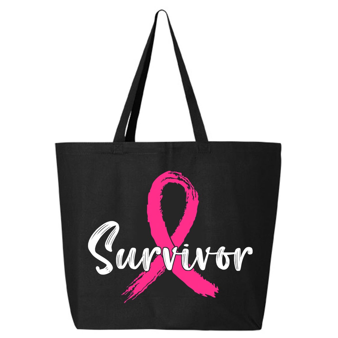 Breast Cancer Survivor Pink Ribbon Breast Cancer Awareness 25L Jumbo Tote