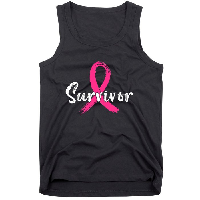 Breast Cancer Survivor Pink Ribbon Breast Cancer Awareness Tank Top