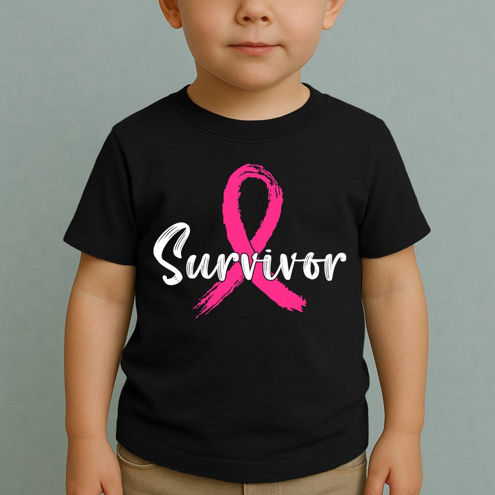 Breast Cancer Survivor Pink Ribbon Breast Cancer Awareness Toddler T-Shirt