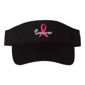 Breast Cancer Survivor Pink Ribbon Breast Cancer Awareness Valucap Bio-Washed Visor