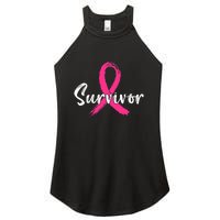 Breast Cancer Survivor Pink Ribbon Breast Cancer Awareness Women's Perfect Tri Rocker Tank