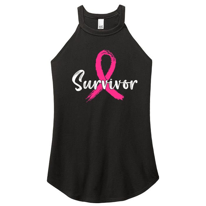 Breast Cancer Survivor Pink Ribbon Breast Cancer Awareness Women's Perfect Tri Rocker Tank