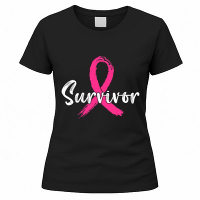 Breast Cancer Survivor Pink Ribbon Breast Cancer Awareness Women's T-Shirt