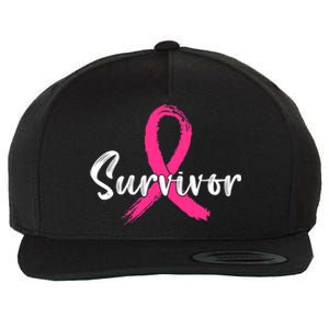 Breast Cancer Survivor Pink Ribbon Breast Cancer Awareness Wool Snapback Cap