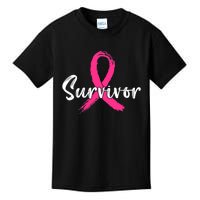 Breast Cancer Survivor Pink Ribbon Breast Cancer Awareness Kids T-Shirt