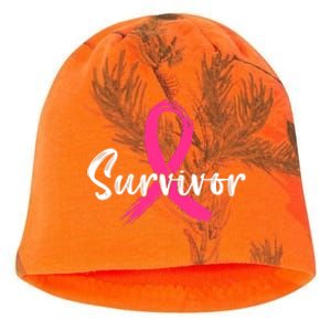 Breast Cancer Survivor Pink Ribbon Breast Cancer Awareness Kati - Camo Knit Beanie