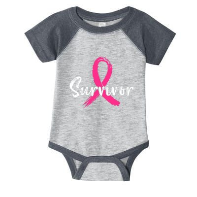 Breast Cancer Survivor Pink Ribbon Breast Cancer Awareness Infant Baby Jersey Bodysuit