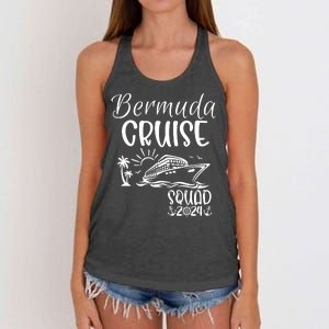 Bermuda Cruise Squad 2024 Bermuda Holiday Family Matching Women's Knotted Racerback Tank