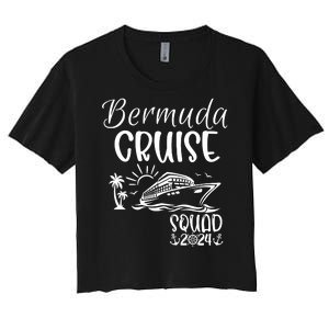 Bermuda Cruise Squad 2024 Bermuda Holiday Family Matching Women's Crop Top Tee