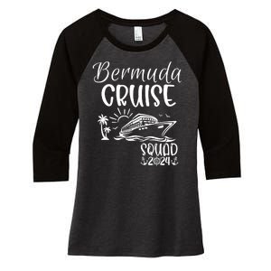 Bermuda Cruise Squad 2024 Bermuda Holiday Family Matching Women's Tri-Blend 3/4-Sleeve Raglan Shirt