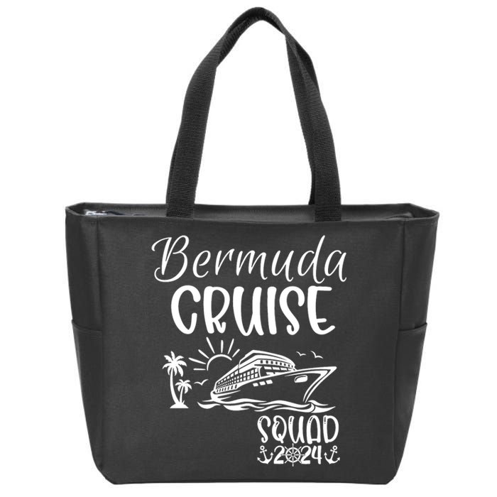 Bermuda Cruise Squad 2024 Bermuda Holiday Family Matching Zip Tote Bag