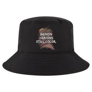 Broken Crayons Still Color Mental Health Awareness Cool Comfort Performance Bucket Hat