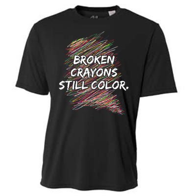 Broken Crayons Still Color Mental Health Awareness Cooling Performance Crew T-Shirt