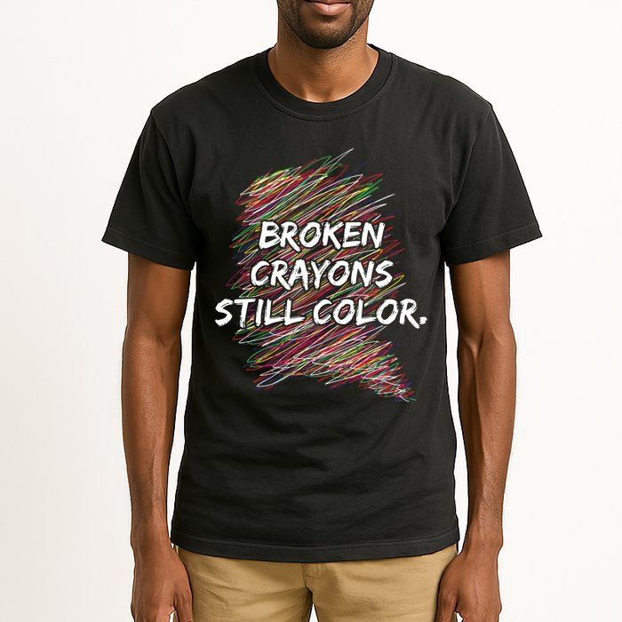 Broken Crayons Still Color Mental Health Awareness Tall T-Shirt