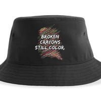 Broken Crayons Still Color Mental Health Awareness Sustainable Bucket Hat