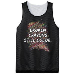 Broken Crayons Still Color Mental Health Awareness Mesh Reversible Basketball Jersey Tank