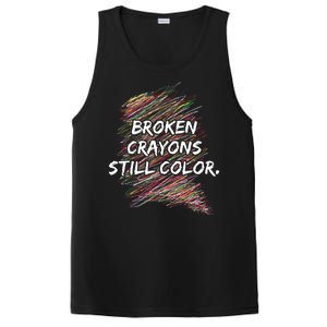 Broken Crayons Still Color Mental Health Awareness PosiCharge Competitor Tank