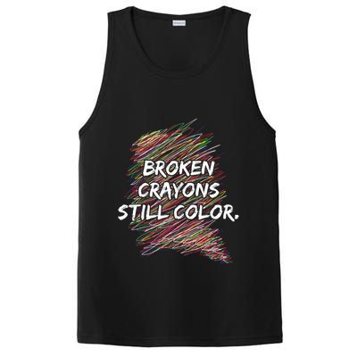 Broken Crayons Still Color Mental Health Awareness PosiCharge Competitor Tank