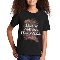Broken Crayons Still Color Mental Health Awareness Kids T-Shirt