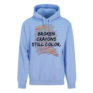 Broken Crayons Still Color Mental Health Awareness Unisex Surf Hoodie