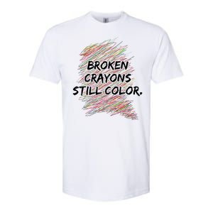 Broken Crayons Still Color Mental Health Awareness Softstyle CVC T-Shirt