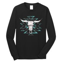 Boho Cow Skull Long Sleeve Shirt