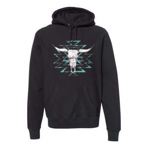 Boho Cow Skull Premium Hoodie