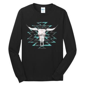 Boho Cow Skull Tall Long Sleeve T-Shirt