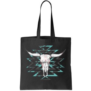 Boho Cow Skull Tote Bag