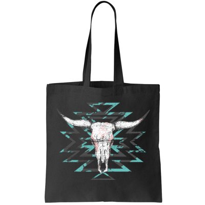 Boho Cow Skull Tote Bag