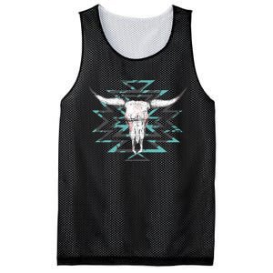 Boho Cow Skull Mesh Reversible Basketball Jersey Tank