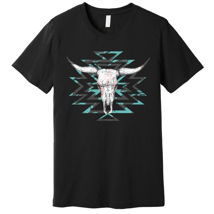 Boho Cow Skull Premium T-Shirt