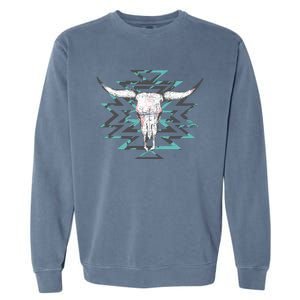 Boho Cow Skull Garment-Dyed Sweatshirt