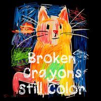 Broken Crayons Still Color Cat Teacher Drawstring Bag