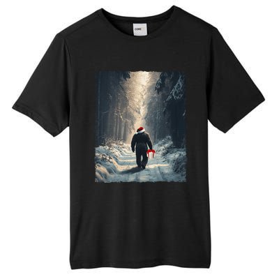 Bigfoot Christmas Santa Claus Funny Xmas Tree Sasquatch Tall Fusion ChromaSoft Performance T-Shirt