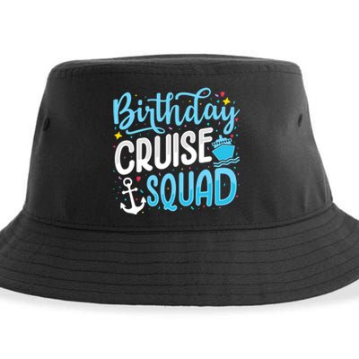 Birthday Cruise Squad Cruising Vacation Funny Crew Sustainable Bucket Hat