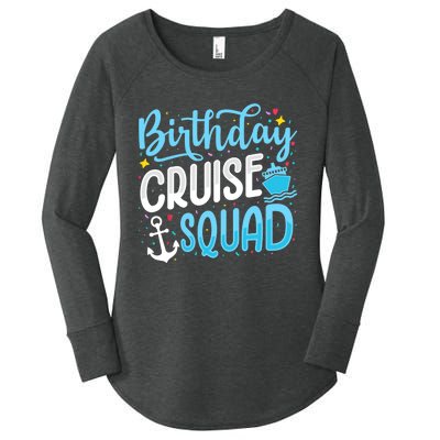 Birthday Cruise Squad Cruising Vacation Funny Crew Women's Perfect Tri Tunic Long Sleeve Shirt