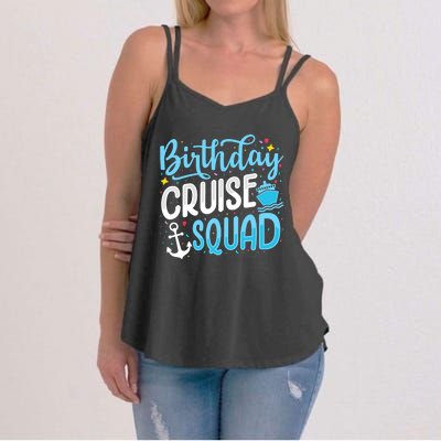 Birthday Cruise Squad Cruising Vacation Funny Crew Women's Strappy Tank