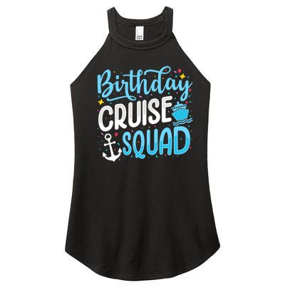 Birthday Cruise Squad Cruising Vacation Funny Crew Women’s Perfect Tri Rocker Tank