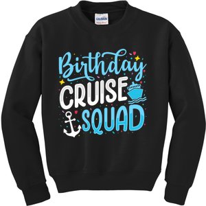 Birthday Cruise Squad Cruising Vacation Funny Crew Kids Sweatshirt