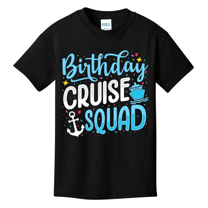 Birthday Cruise Squad Cruising Vacation Funny Crew Kids T-Shirt