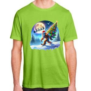 Bigfoot Christmas Santa Holiday Sasquatch Xmas Adult ChromaSoft Performance T-Shirt