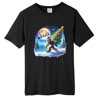 Bigfoot Christmas Santa Holiday Sasquatch Xmas Tall Fusion ChromaSoft Performance T-Shirt