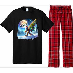 Bigfoot Christmas Santa Holiday Sasquatch Xmas Pajama Set