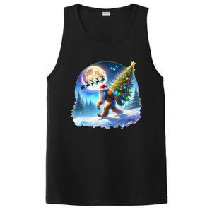 Bigfoot Christmas Santa Holiday Sasquatch Xmas PosiCharge Competitor Tank