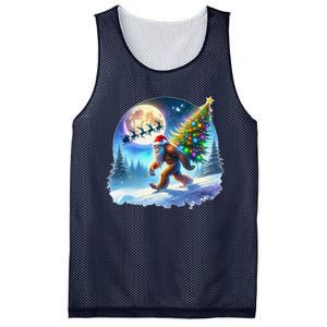 Bigfoot Christmas Santa Holiday Sasquatch Xmas Mesh Reversible Basketball Jersey Tank