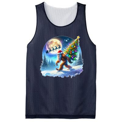 Bigfoot Christmas Santa Holiday Sasquatch Xmas Mesh Reversible Basketball Jersey Tank